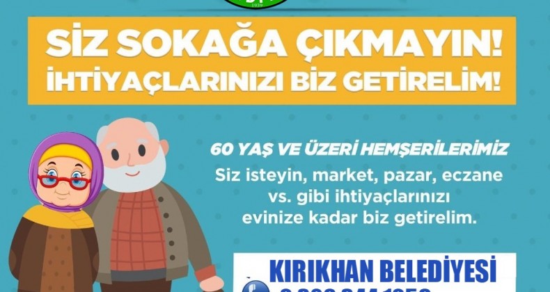 Kırıkhan’da 60 Yaş Üzerindeki Vatandaşlara Alışveriş Hizmeti