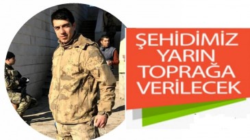 ŞEHİDİMİZ YARIN TOPRAĞA VERİLECEK