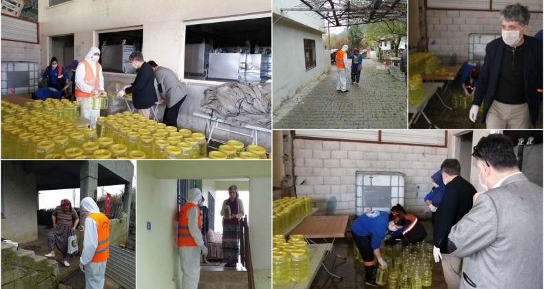 BAŞKAN YAVUZ EVLERE HİJYEN MALZEMESİ DAĞITIMI YAPTI