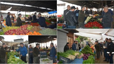 BAŞKAN YAVUZ, PAZARCI ESNAFINA MASKE VE ELDİVEN DAĞITTI