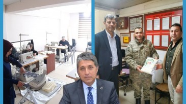 BAŞKAN YAVUZ, MASKE ÜRETİM EKİBİNİ GENİŞLETİP ÜRETİLEN İLK MASKELERİ MEHMETÇİKLERİMİZE TAKDİM ETTİ
