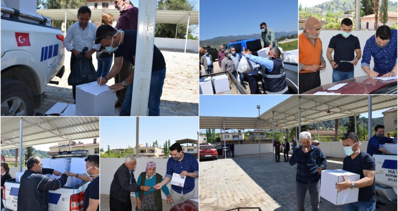 HATAY BÜYÜKŞEHİR BELEDİYESİ GIDA YARDIMI YAPTI