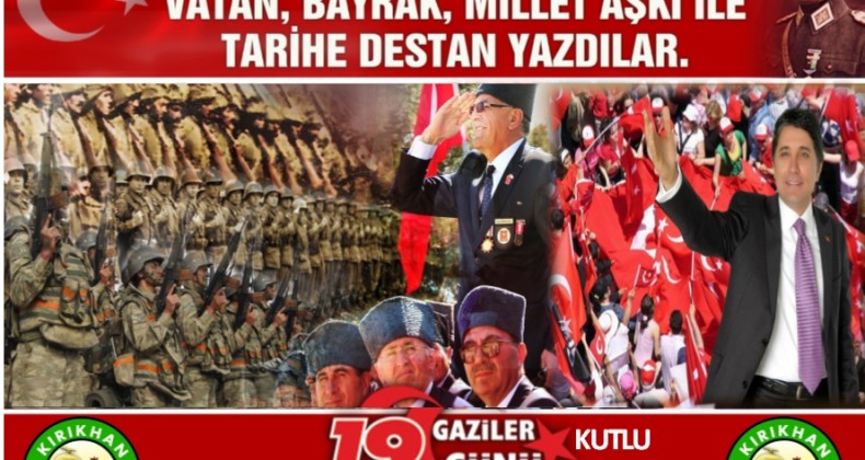 BAŞKAN YAVUZ; “19 EYLÜL GAZİLER GÜNÜMÜZ KUTLU OLSUN”
