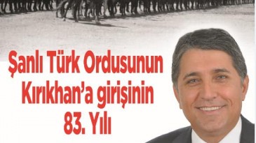 BAŞKAN YAVUZ “KIRIKHAN’IN 83.KURTULUŞ BAYRAMI KUTLU OLSUN”