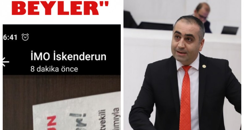 MİLLETVEKİLİ KAŞIKÇI’DAN İNŞAAT MÜHENDİSLERİ ODASINA TEPKİ ”BU AYIP BEYLER”