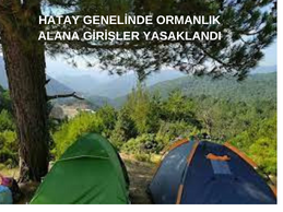 HATAY  GENELİNDE ORMANLIK ALANLARA GİRİŞLER YASAKLANDI