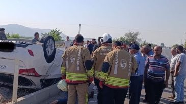 KIRIKHAN GÖLBAŞI MEVKİSİNDE TRAFİK KAZASI: 2 YARALI