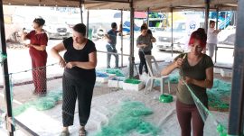 SAMANDAĞ’DA BALIK AĞLARI ÖRÜLÜYOR, ÜRETİM GÜÇLENİYOR