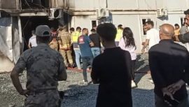 Antakya’da işçilerin kaldığı Konteyner Alanda Yangın