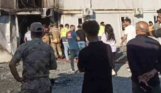 Antakya’da işçilerin kaldığı Konteyner Alanda Yangın