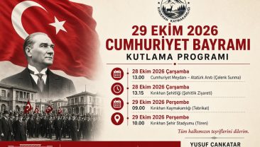 Kırıkhan’da 29 Ekim Cumhuriyet Bayramı Kutlama Programı Belli Oldu